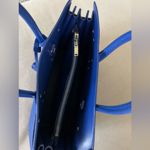 SAINT LAURENT Grained Calfskin Small Sac De Jour in Outremer Blue YSL. - Picture 9 of 12